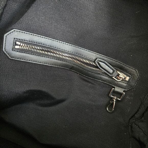 Salvatore Ferragamo Black Velvet Backpack with Front Pocket main image 11